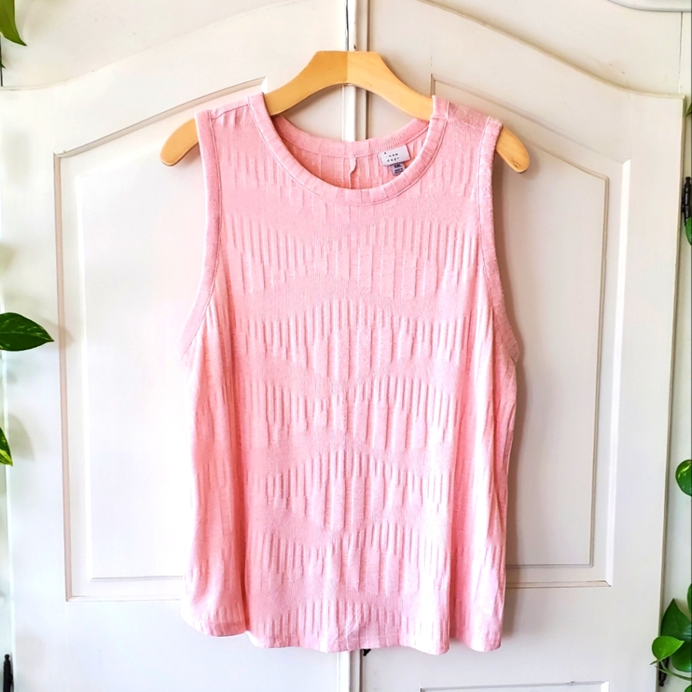 Knitted Pale Coral Tank Top Blouse